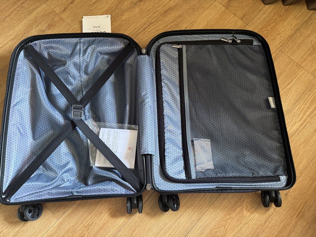 Delsey Pink Cabin Luggage (Category: Luggage) located in Pasay City. Submitted by michmonteros (Listing ID 1459512916, Image 2). Description: Delsey Small Luggage Preloved/used onceRT - Bright pink Delsey cabin luggage - Durable hardshell exterior with textured pattern - Smooth 4-wheel spinner for easy maneuverability - Interior features straps and zippered compartments - Ideal for short trips and carry-on use -PRICE IS NEGOTIABLE FOR SURE BUYER 