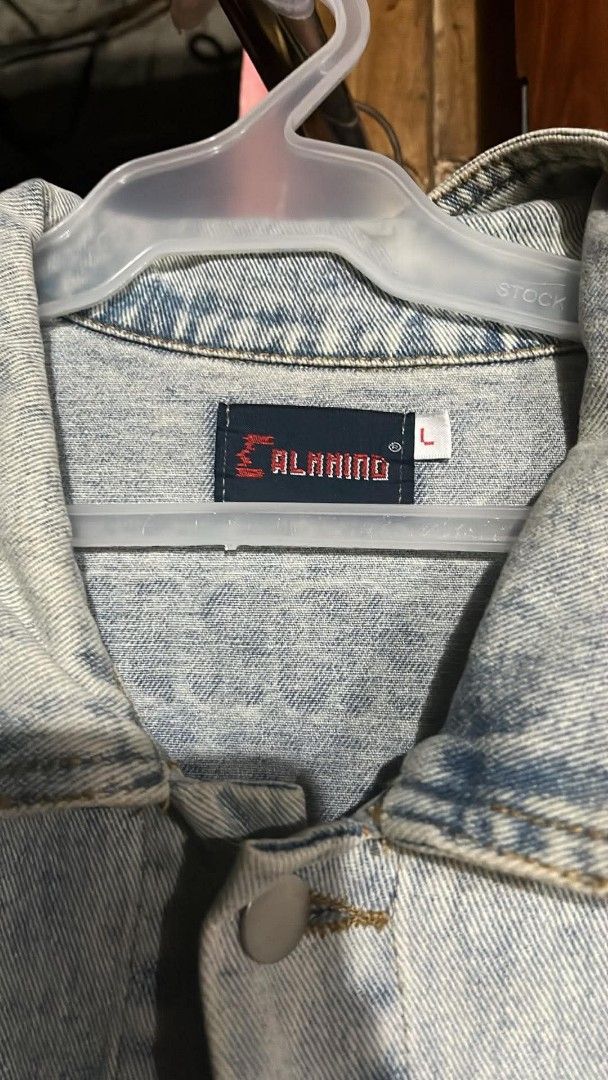 Distressed Calm Mind "Chinese Classics"Denim Jacket (Category: Coats, Jackets and Outerwear) located in Pasig City. Submitted by mavsthrift (Listing ID 1459615477, Image 3). Description: Distressed Calm Mind "Chinese Classics"Denim Jacket - Size L - Condition 8/10 - Perfect statement piece for any outfit Ship via J&T, Lalamove or pickup Payment first, Pasig Loc. .