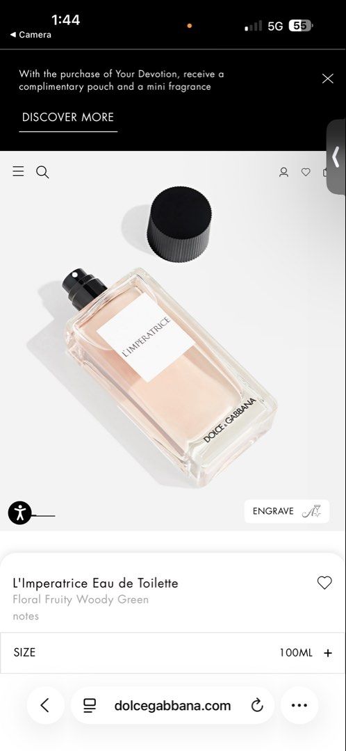 Dolce & Gabbana L’Imperatrice (Category: Fragrance & Deodorants) located in Manila. Submitted by jln888 (Listing ID 1459541582, Image 3). Description: Still has 80% of the product and comes with it’s original box .