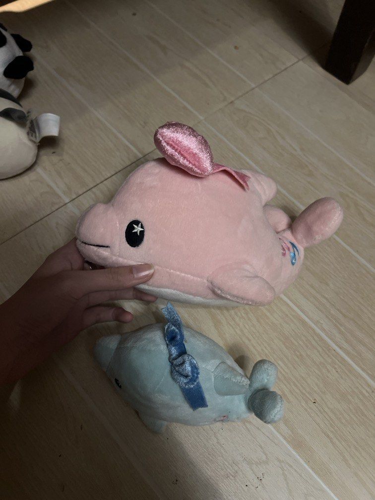 Dolphin Pink and Blue Plush Toy (Category: Plushies & Soft Toys) located in Manila. Submitted by erickalago (Listing ID 1459623099, Image 2). Description: BUNDLE ( 200 if isa) loc: Manila.