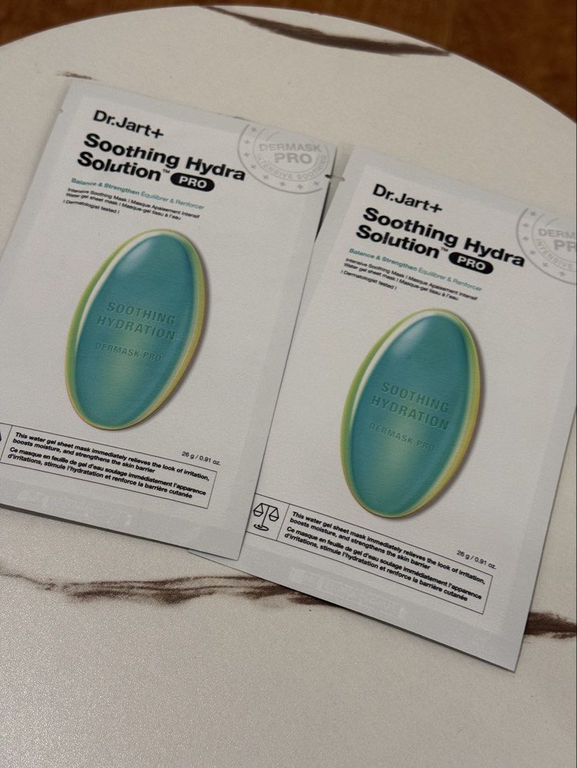 Dr. Jart+ Soothing Hydra solution face mask x2 (Category: Face Care) located in Quezon City. Submitted by quirksandcurls (Listing ID 1459619043, Image 1). Description: .