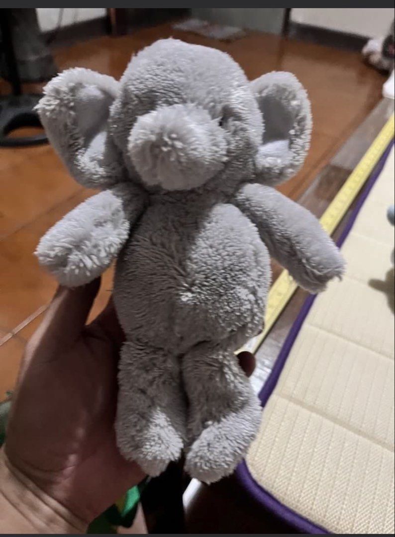 Elephant grey small plush (SALE) (Category: Plushies & Soft Toys) located in Paranaque City. Submitted by bonsaiart (Listing ID 1459688101, Image 1). Description: Pre owned Good condition 75+sf Payment via GCASH or paymaya No to meetup No to cop / cod Shipping via j&t only.