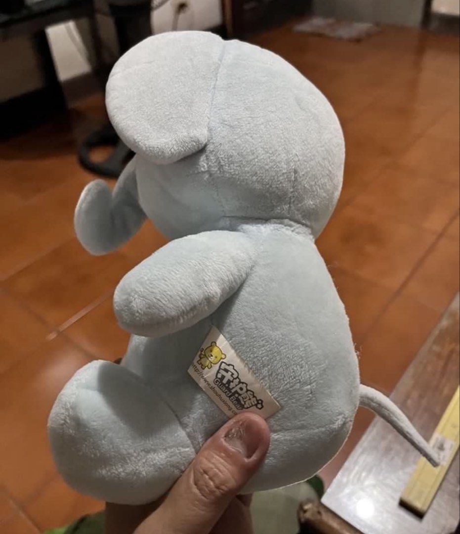 Elephant light blue #2 (SALE) (Category: Plushies & Soft Toys) located in Paranaque City. Submitted by bonsaiart (Listing ID 1459688315, Image 3). Description: Pre owned Good condition 85+sf Payment via GCASH or paymaya No to meetup No to cop / cod Shipping via j&t only.