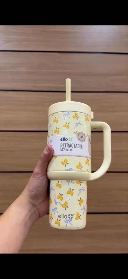 Ello Tumbler (lemon) (Category: Water Bottles & Tumblers) located in Marikina City. Submitted by tinecy (Listing ID 1459538650, Image 1). Description: Removed tag 30 oz.