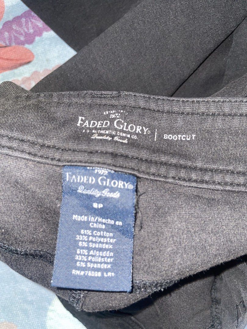 Faded Glory Bootcut Jeans - Black (Category: Jeans) located in Quezon City. Submitted by j__valley (Listing ID 1459626227, Image 2). Description: material: cotton blend w stretch w: 25 inches l: 13 inches good for formal wear .