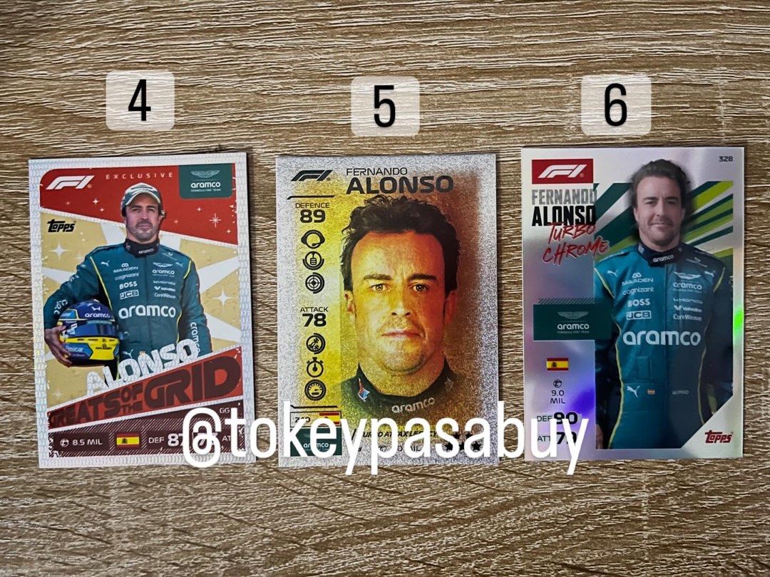 FERNANDO ALONSO F1 CARDS (Category: Raw Singles) located in Paranaque City. Submitted by tokeypasabuy (Listing ID 1457802244, Image 2). Description: DECLUTTERING 👌 READY TO SHIP 👌 FERNANDO ALONSO F1 CARDS 200 PHP EA MOP: Maribank/Bank Transfers MOD: SCO/JNT DM for Inquiries 😊 #F1 #FORMULA1 #FERNANDOALONSO #ASTONMARTIN .