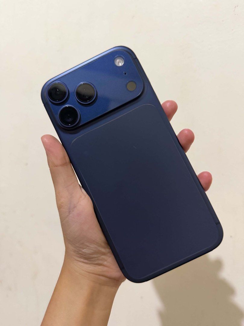 For sale: Iphone 17 Pro Max (Deep Blue) (Category: iPhone 17 Series) located in Davao. Submitted by _rtscollectionsdvo (Listing ID 1459584100, Image 1). Description: For sale: Iphone 17 Pro Max (Deep Blue) Details: - 256GB - All Parts Are original - Face ID Working - True Tone Working - No History Of Repair - Not Refurbished - 98% Battery Health - 187 Cycle Count - FU/Any Sim Will Do - 8 months old First Owner - Under warranty (1/18/27) - X/A - C