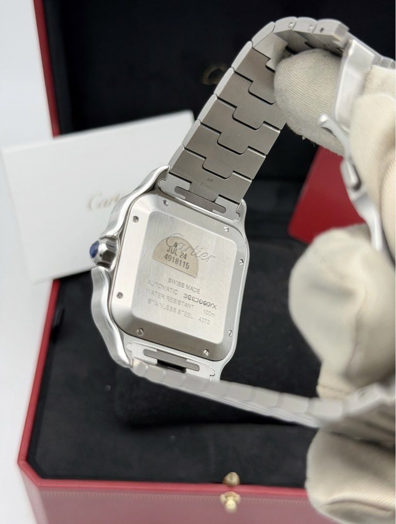 Fullset Santos Large White Dial Two Tone 2022 (Category: Luxury Watches) located in Manila. Submitted by timelesseleganceph (Listing ID 1459519847, Image 3). Description: Fullset Santos Large White Dial Two Tone 2022 Reference W2SA0009 Size Large 44.2x35.6mm Dated 2022 International Warranty Til 2030 Yellow Gold Two Tone Complete/Fullset - Watch, Box & Warranty Card, Extra Leather Strap.