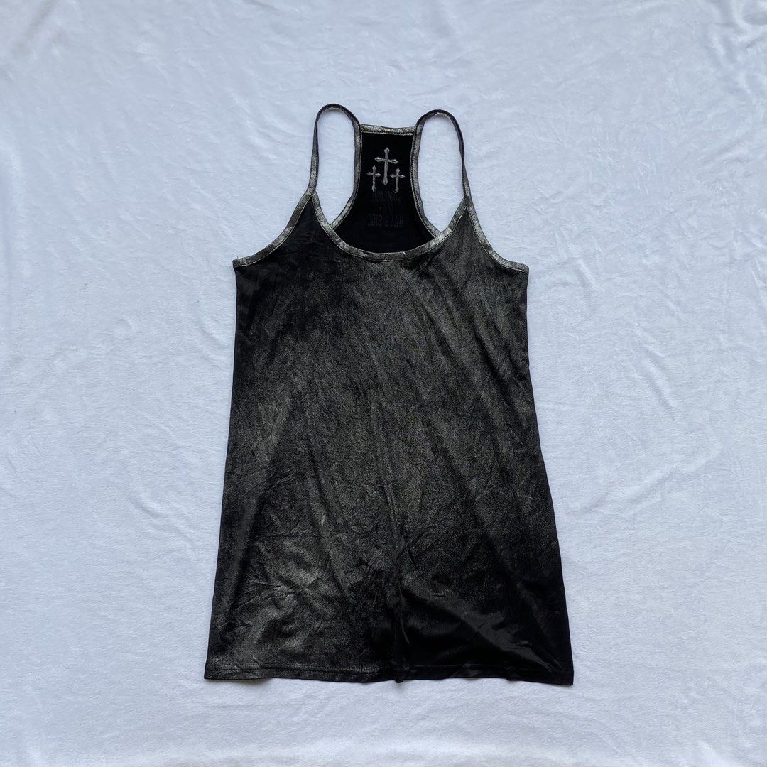 Ghost of Harlem Triple Cross (Category: Blouses) located in General Santos City (Dadiangas). Submitted by kala_chuchi (Listing ID 1459532880, Image 1). Description: Size. F 14 inches width 27 inches length No flaws Over all condition Excellent .