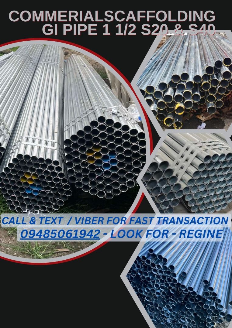 GI PIPE / IMPORTED & LOCAL (Category: Construction & Building Materials) located in Dasmarinas. Submitted by reginepons (Listing ID 1459510903, Image 1). Description: GI PIPE 1-1/2 AVAILABLE IN: 📍 7KG (imported) 📍 9KG (imported) 📍 S20 local /Mayer brand 📍 S40 local /Eagle brand ❗ ON STOCK❗ ON HAND❗ 🚚 🛻 READY FOR PICK UP/ DELIVERY/ LALAMOVE / TRANSFORTIFY🚚 🛻 ❤️ 💜 💙 💚 💛 🧡 ❤️ 💜 💙 💚 💛 🧡 🚚 FAST DELIVERY SERVICE!!! 🗾 NATIONWIDE DELI