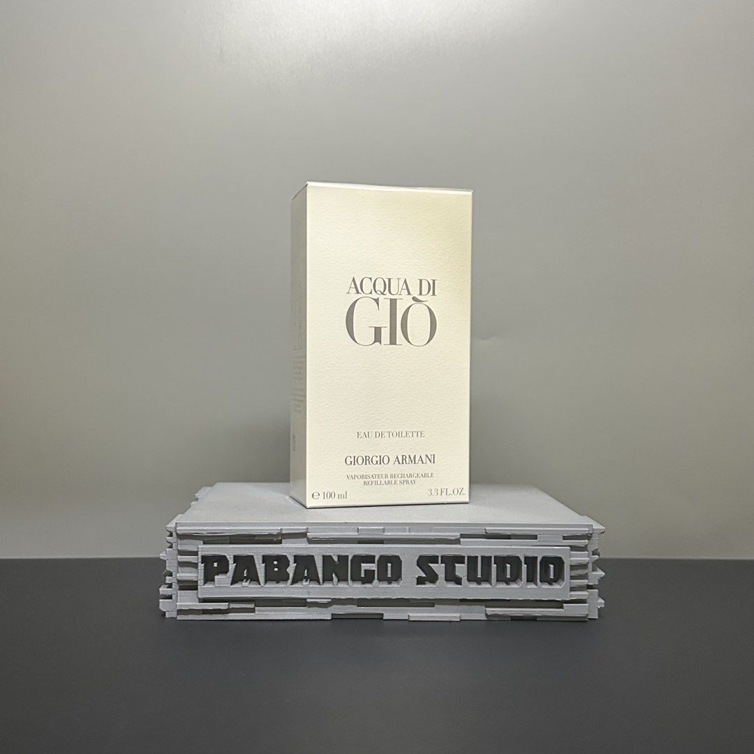 Giorgio Armani Acqua Di Gio 100ml (Category: Fragrance & Deodorants) located in Manila. Submitted by shaider.spaceranger (Listing ID 1459605585, Image 1). Description: ⚠️ PLEASE READ BEFORE INQUIRING To avoid misunderstandings, please read the following before sending a message: • ✅ All perfumes are 100% authentic • 💳 Payment first before shipping • 🚚 Shipping fee is shouldered by the buyer. 📍 Sampaloc, Manila.