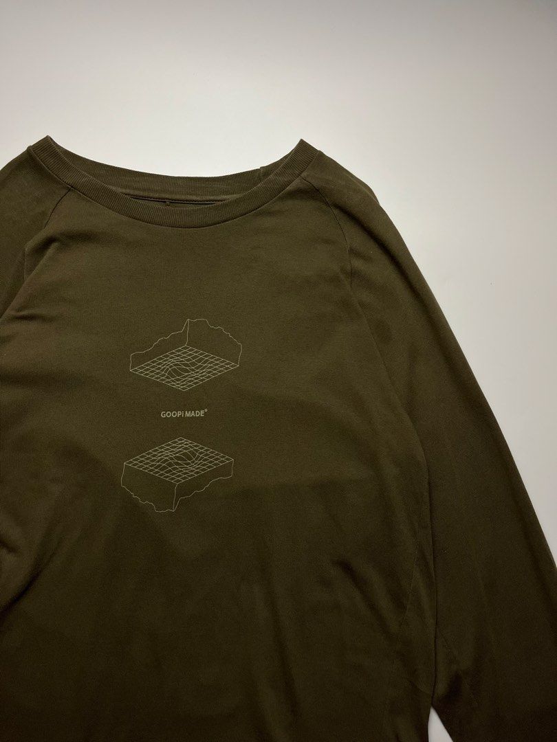 GOOPiMADE FL-03 Upside Down L/S Tee (Category: Tshirts & Polo Shirts ) located in Manila. Submitted by streetsavvy (Listing ID 1459585611, Image 3). Description: GOOPiMADE FL-03 Upside Down L/S Tee Size: 2 Width: 22” Length: 30” Shoulder: Sleeve Length: Hem: 23” measured in inches Condition: Excellent condition Made in Taiwan 100% Cotton.