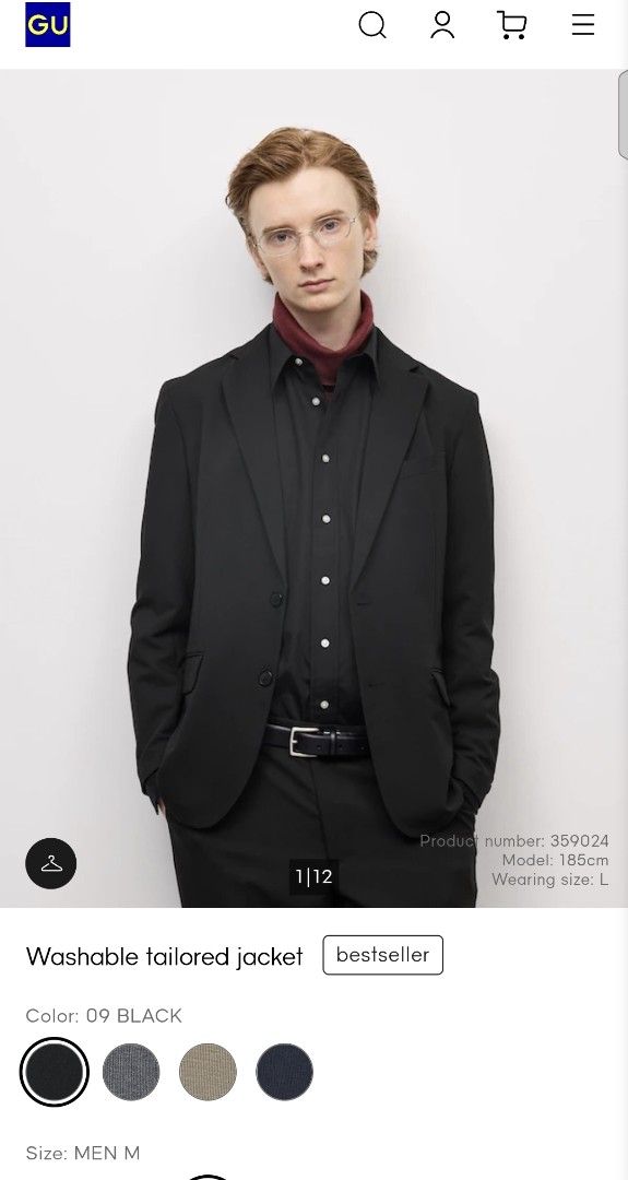 📍GU Washable Tailored Jacket (Category: Coats, Jackets and Outerwear) located in Antipolo. Submitted by simplehans (Listing ID 1459659347, Image 1). Description: ‎📍GU Washable Tailored Jacket ‎Size Medium (Black) ‎Width- 20 ‎Length- 28 ‎Excellent Condition As New ‎DIRECT MESSAGE IF INTERESTED.
