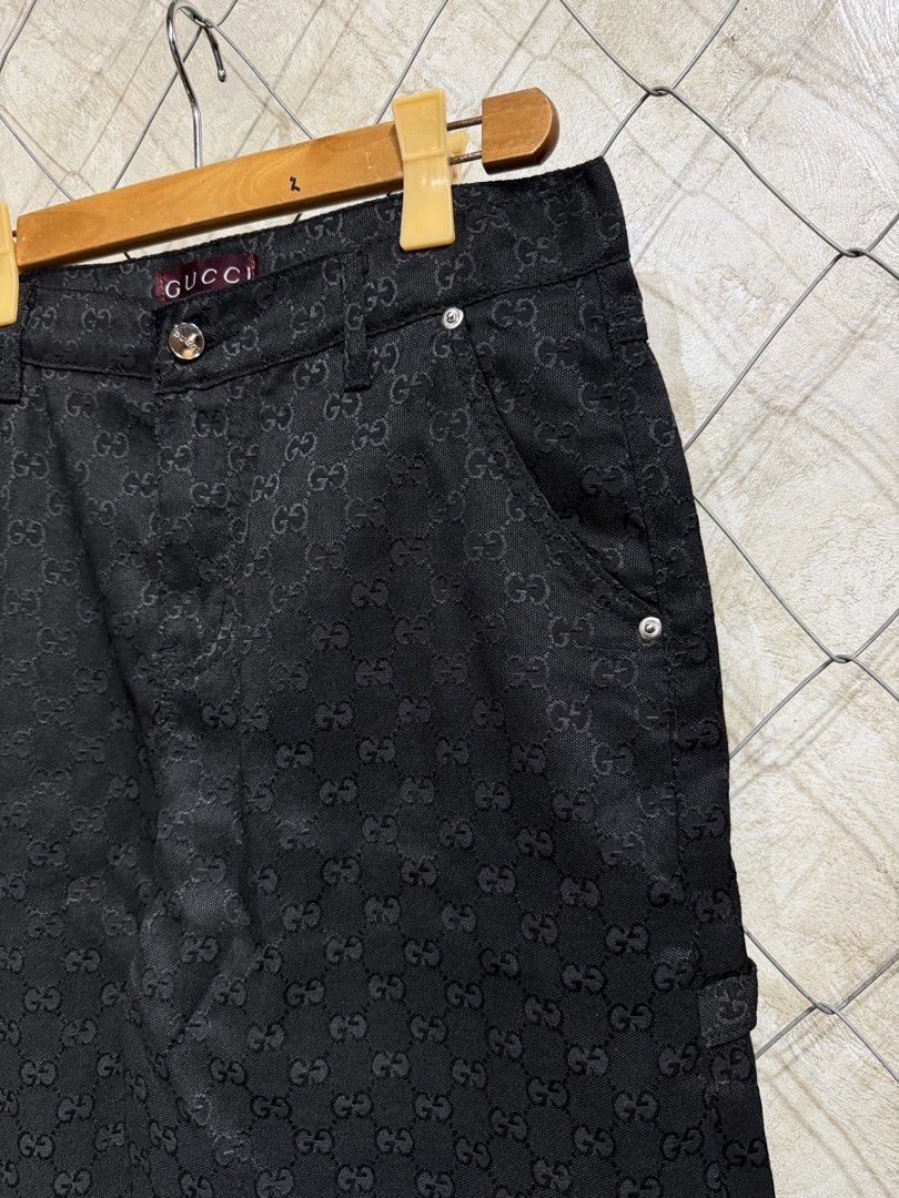 Gucci Canvas Black Short. (Category: Shorts) located in Manila. Submitted by ardobe.mnl (Listing ID 1459639771, Image 3). Description: Gucci Canvas Black Short. Size: Medium-Large Dimes: 32 W x 20.5” L Condition: Good asnew Flaw: None! Dm for inquiries! 🛒📥.