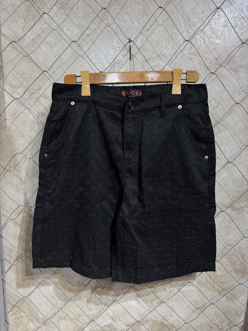 Gucci Canvas Black Short. (Category: Shorts) located in Manila. Submitted by ardobe.mnl (Listing ID 1459639771, Image 1). Description: Gucci Canvas Black Short. Size: Medium-Large Dimes: 32 W x 20.5” L Condition: Good asnew Flaw: None! Dm for inquiries! 🛒📥.