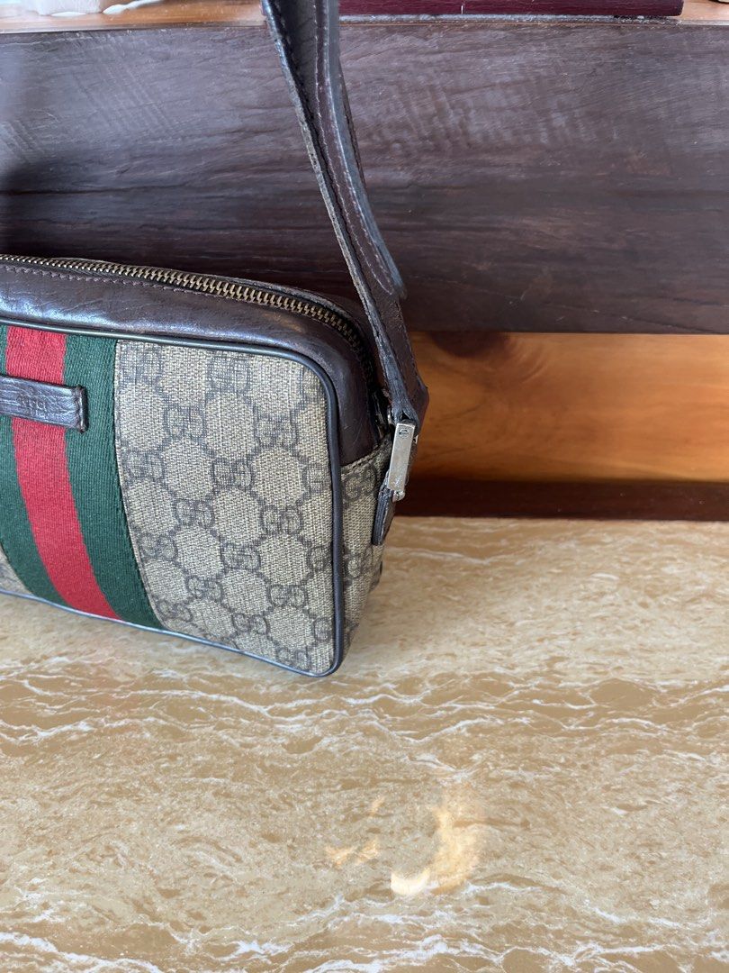 Gucci Monogram Canvas Crossbody Bag authenti (Category: Luxury Bags & Wallets) located in Tacloban City. Submitted by luxbag_phhh (Listing ID 1459569668, Image 3). Description: - Authentic Gucci crossbody bag - Classic GG monogram canvas - Signature green and red stripe detail - Genuine leather trim and strap - Secure zipper closure - Interior leather tag with serial number: 181091 203998 - Ideal for everyday use Authentic.