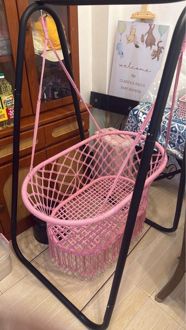 Hammock/Duyan with Stand (Category: Other Kids Furniture) located in San Pedro. Submitted by DeCLAtter (Listing ID 1459494062, Image 1). Description: Halos di nagamit kasi ayaw ni baby. Disassembled na for easy shipping/delivery. 📍San Pedro Laguna.