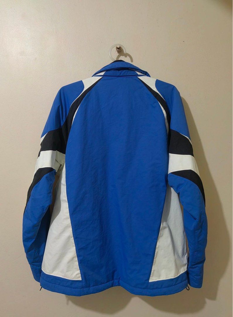 Hot Stuff Technology Performance Jacket Blue White Black Size 48 (Category: Coats, Jackets and Outerwear) located in General Trias. Submitted by lyzcollections. (Listing ID 1459688480, Image 3). Description: - Blue jacket with white and black accents - Hot Stuff Technology Performance - Size 48 - Waterproof/Windproof and breathable - Ideal for outdoor activities - Zipped pockets - Adjustable collar.