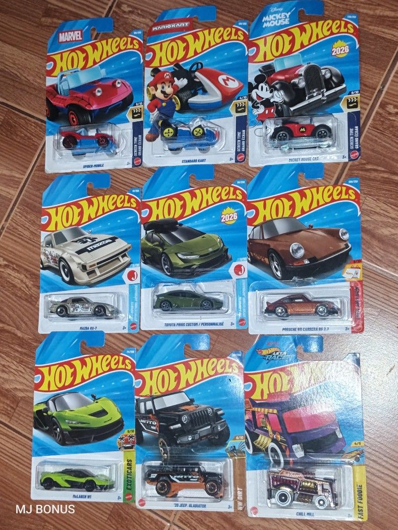 Hot Wheels set (Category: Vehicle & Diecast Models) located in Caloocan City. Submitted by MJBonus (Listing ID 1459497743, Image 1). Description: ‎⚡Swap⚡ ‎ ‎ 🚗9 cars ( 1 rth) for trade as SET ONlY🚙 ‎ ‎ 👌SET SWAP FOR YOUR: 👉🏻Ferrari Dino GT (Yellow) + Bumblebee (Gold) + Nissan Skyline HT 2000 GT-X <RTH> + Armored Batmobile (need 2) +other cars (pref Twin Mill variants or other RTH na wala pa ako) ‎ ‎❗Somr cards not in perfect condition. ‎👍Hi