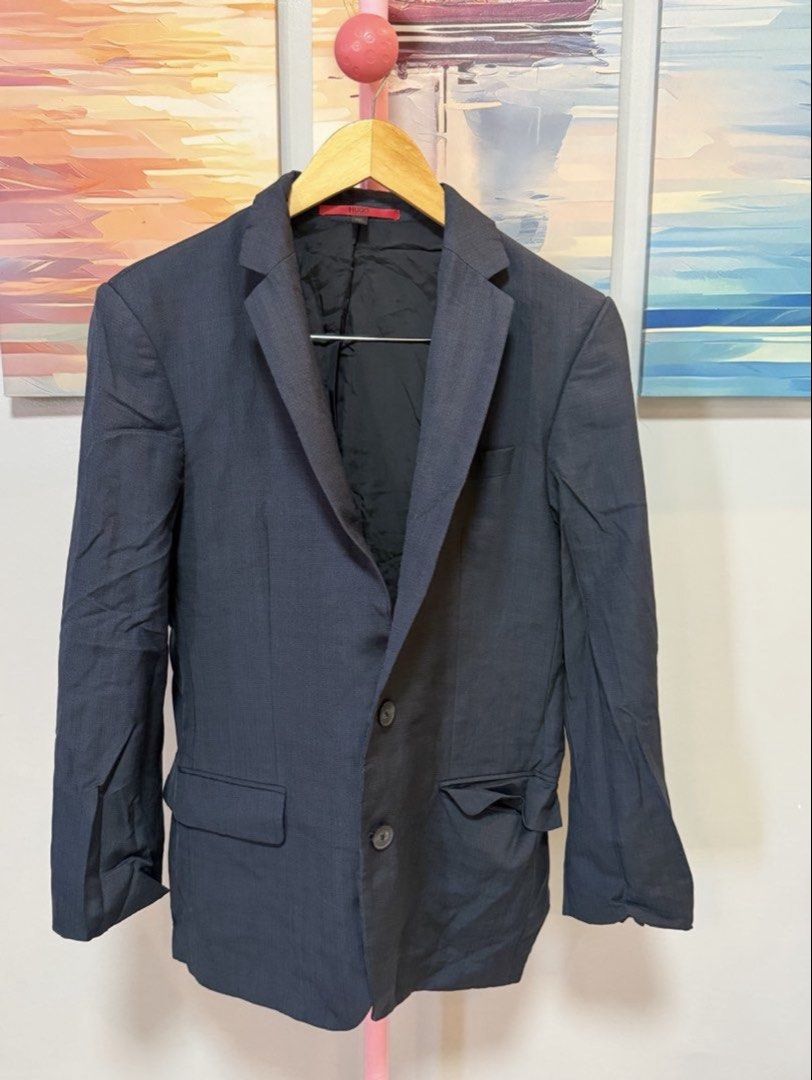 Hugo Boss Jacket and Blazer (Category: Coats, Jackets and Outerwear) located in Batangas. Submitted by melocollects (Listing ID 1459651492, Image 1). Description: - Hugo Boss Jacket and Blazer Set - Color: Beige and Cream, Navy Blue and Black - Features: Full zip closure, pockets - Style: Perfect for casual wear - Condition: Please check photos for details.