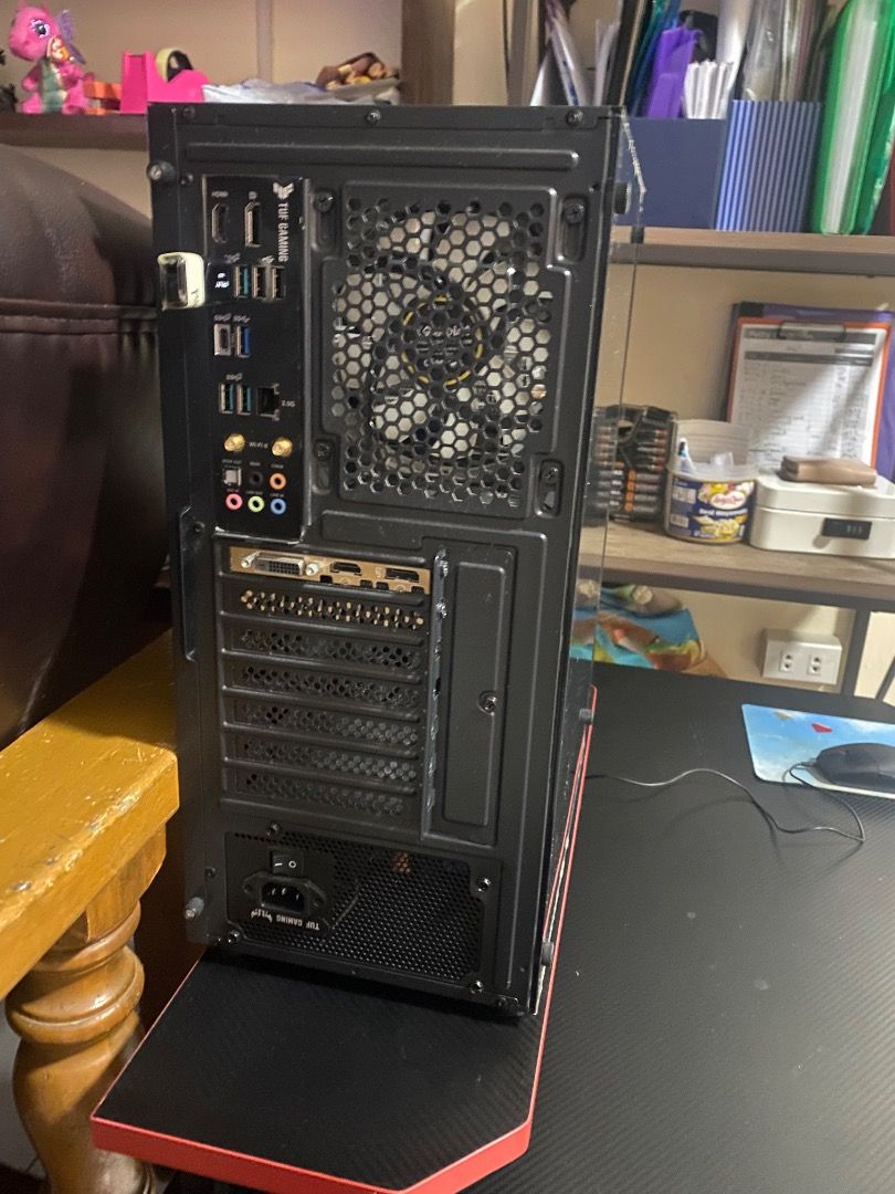 I9 computer set with computer table (Category: Desktops) located in Caloocan City. Submitted by bravestorm_6499aa (Listing ID 1459626538, Image 3). Description: Procie : I9-14900KF RAM : team group elite 2x16GB (32GB) GPU : RTX 3050 8GB MOBO: Asus TUF B660M plus gaming WiFi PSU : Asus TUF gaming 750Watts Storage: 2TB Case : Gamdias Gaming Aura GCI.