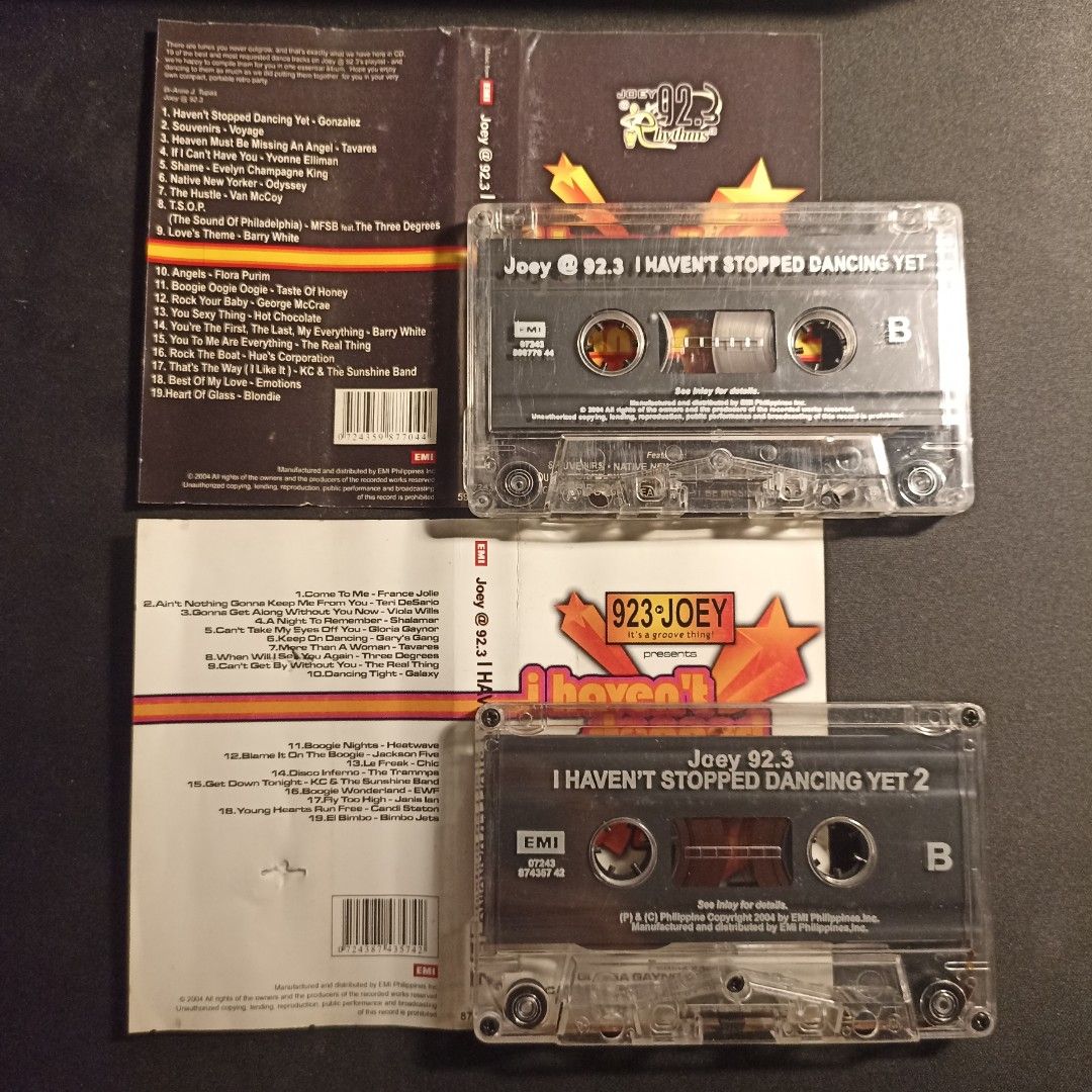 I Haven't Stopped Dancing Yet Bundle Cassette Tape (Jackson Five, KC & TSB, EWF, Chic, etc.) (Category: CDs & DVDs) located in Las Pinas. Submitted by kanzakiro (Listing ID 1459626635, Image 2). Description: Condition: - Inlay: VG++/VG+ Tape: VG++/VG++ - No molds - Fully tested and play well on both sides - Cases are not graded and may have cracks, scratches, or signs of aging No to COD / COP No reservation and first to pay basis. Loc: Las Piñas 
