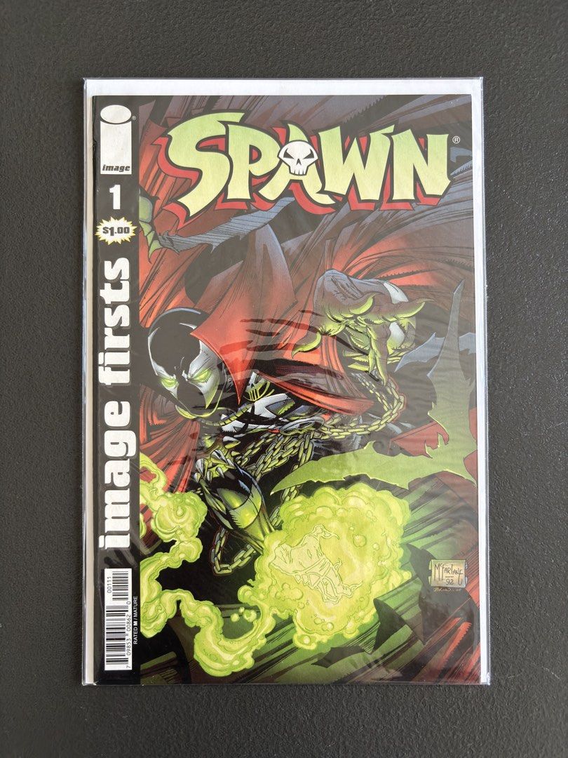 Image Firsts: Spawn #1 (2010) Todd Mcfarlane 🔥 (Category: Comics & Manga) located in Naga. Submitted by dearyesteryear (Listing ID 1459657963, Image 2). Description: FOR SALE: Image Firsts: Spawn #1 (2010)🔥 Message me if you’re interested in this one or have a reasonable offer. I’d be happy to help. CLEAN, collector-owned copy. Bagged & boarded since acquisition. A reprint of the landmark first issue of Spawn, originally published in 1992. This