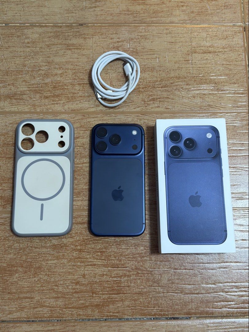 Iphone 17 Pro - Esim Only (Japan Variant) (Category: iPhone 17 Series) located in Cavite. Submitted by misyelandco (Listing ID 1459671161, Image 2). Description: - iPhone 17 Pro - P67,900 (Negotiable) - Color: Deep Blue - Variant: Japan (eSIM only) - Condition: Excellent, like new - Includes: Original box, USB-C to Lightning cable - Meetup locations: SM Mall of Asia, Robinsons Place Imus, SM Bacoor.