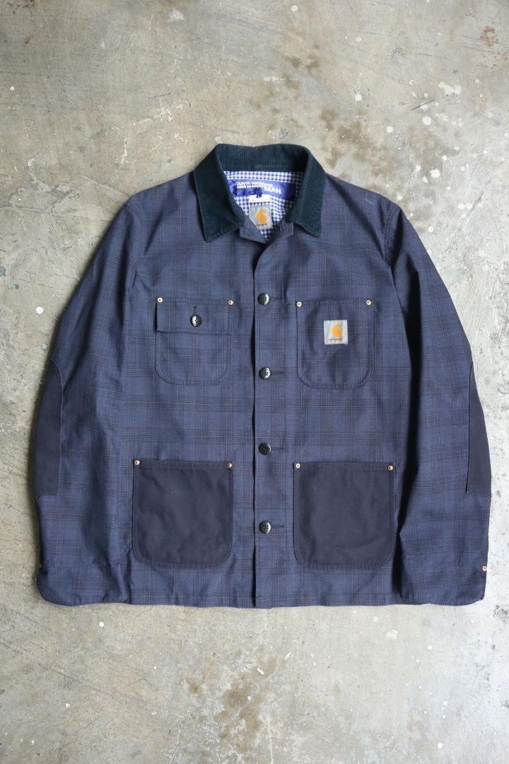 Junya Watanabe - Carhartt - S/S 18 - Checked Chore Jacket (Category: Coats, Jackets and Outerwear) located in Manila. Submitted by graymatter_ (Listing ID 1459555653, Image 2). Description: Junya Watanabe - Carhartt - S/S 18 - Checked Chore Jacket Tagged Size: L Condition: 9/10 Material: 100% Wool Lining: 100% Cotton Made in: Japan Dimensions Length: 29.5 Width: 22 Shoulder: 19.5 Sleeve: 27 .