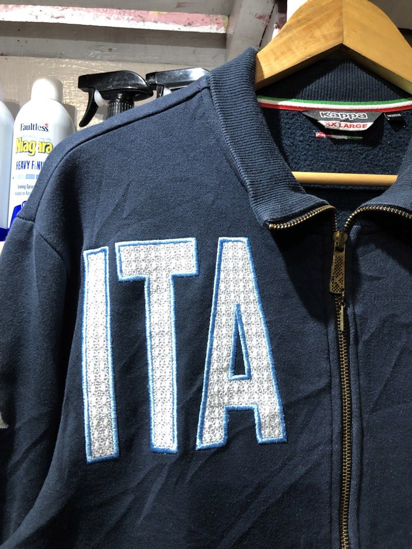 Kappa coach jacket/Track jacket (Category: Coats, Jackets and Outerwear) located in Manila. Submitted by talkshit-20 (Listing ID 1459667399, Image 3). Description: Kappa Coach jacket/Track jacket Size large (23 width/ 28 length ) Used.