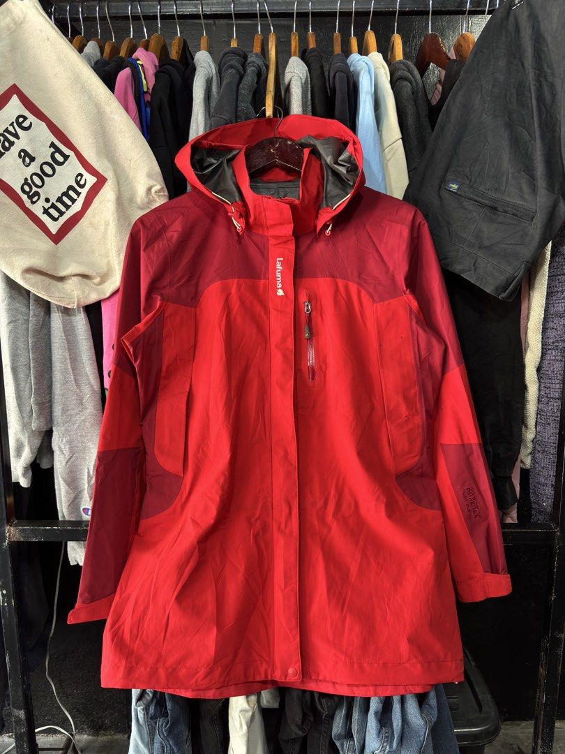 Lafuma Gore-Tex Paclite Shell Rain Jacket (Category: Coats, Jackets and Outerwear) located in General Santos City (Dadiangas). Submitted by rags2reviveph (Listing ID 1459608131, Image 1). Description: Lafuma Waterproof / Detachable Hood Gore-Tex Paclite Shell 95 on tag Medium width 20.5 | length 28 As new.