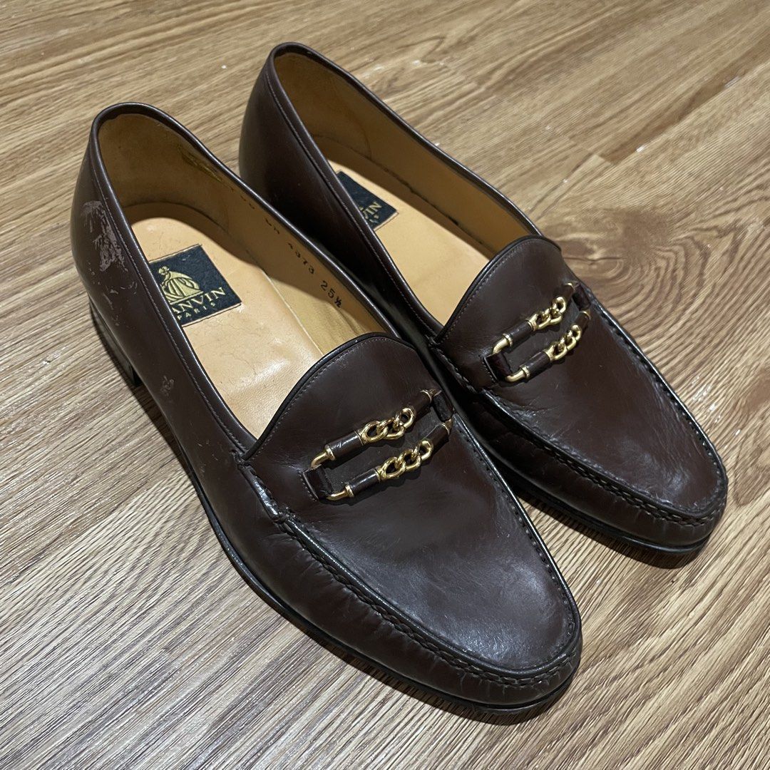 LANVIN LOAFERS (Category: Casual Shoes) located in Malolos. Submitted by recycle.rally (Listing ID 1459624912, Image 2). Description: lanvin loafers from japan size: 25 1/2 no heeldrags paint chip issue (not peel) but still in good condition, see last picture 1800 pesos location: malolos bulacan .