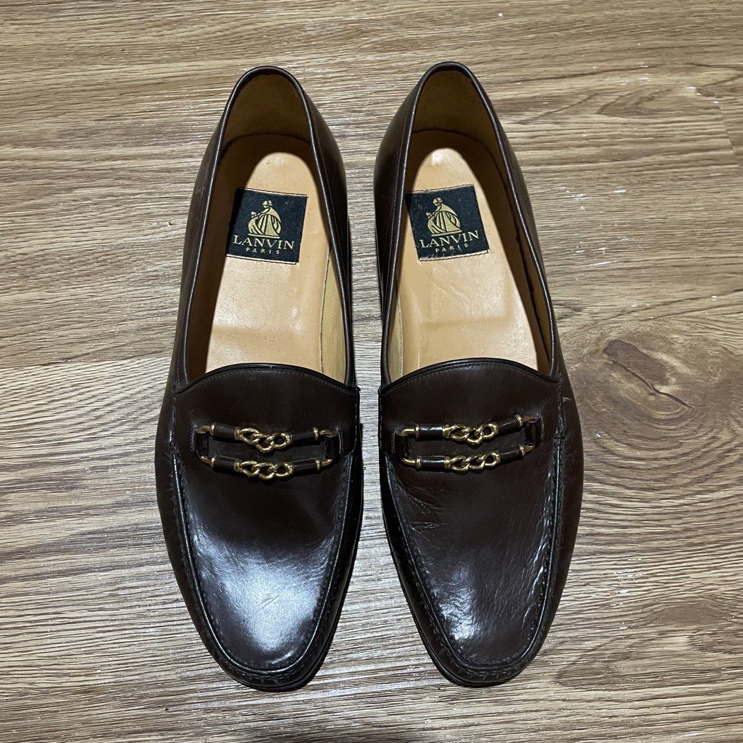 LANVIN LOAFERS (Category: Casual Shoes) located in Malolos. Submitted by recycle.rally (Listing ID 1459624912, Image 1). Description: lanvin loafers from japan size: 25 1/2 no heeldrags paint chip issue (not peel) but still in good condition, see last picture 1800 pesos location: malolos bulacan .