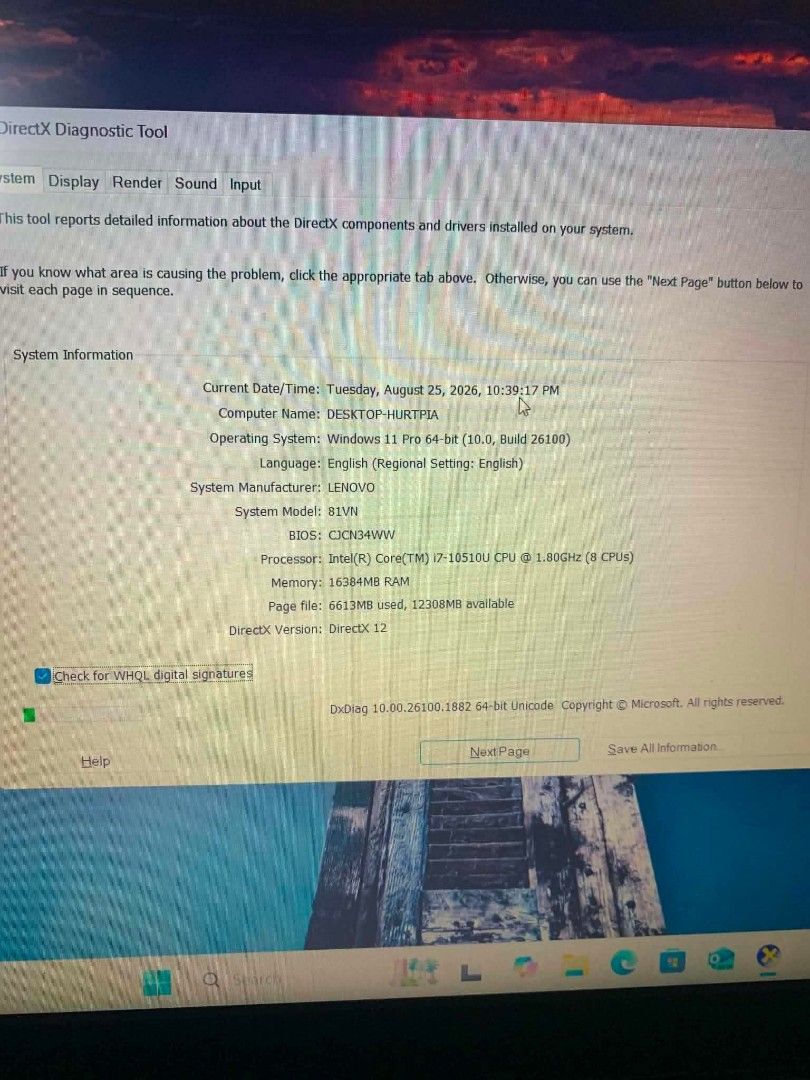 Lenovo Ideapad (Category: Laptops & Notebooks) located in Manila. Submitted by happyearth.953a15 (Listing ID 1459561834, Image 2). Description: Lenovo Ideapad I7 10th gen Intel UHD Graphics 620 AMD Radeon TM 620 2gb dedicated 16gb ram 256gb ssd Windows 11 pro OS Unit with charger Good tested ✅ 💸💸 16,000 Location: San Andres bukid manila Pick up or meet up.