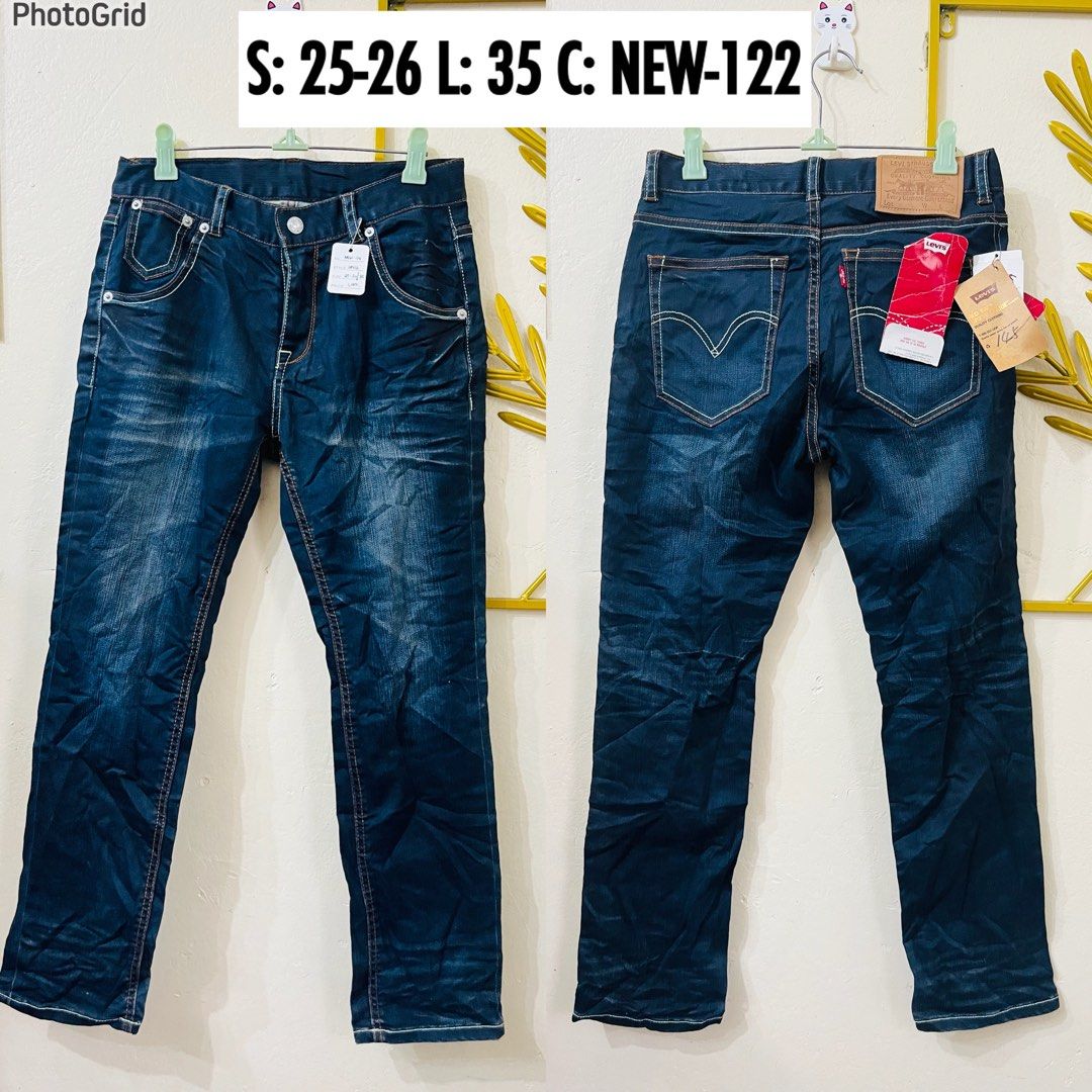 Levi's Dark Wash Denim Jeans (Category: Jeans) located in Manila. Submitted by bengirlclothing (Listing ID 1459518508, Image 1). Description: - Dark wash Levi's jeans -Size: 25-26 -Length: 35 - with TAG.