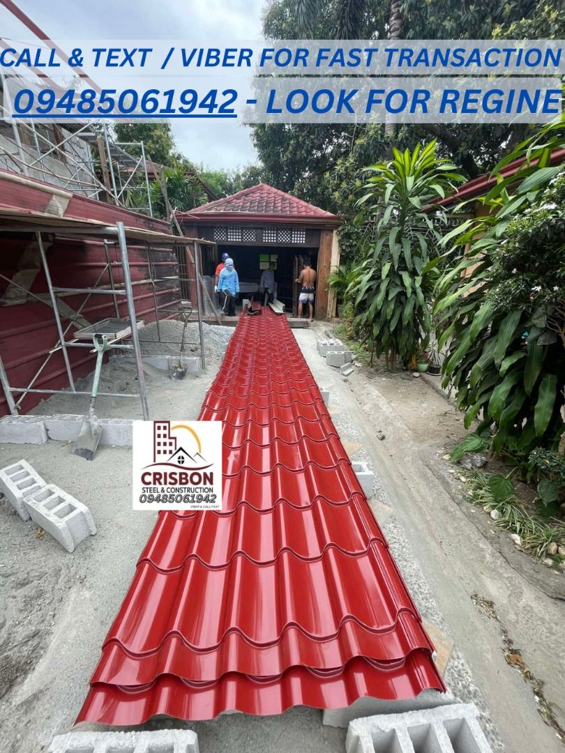LONGSPAN RIBTYPE / CORRUGATED / TILESPAN (Category: Construction & Building Materials) located in Dasmarinas. Submitted by reginepons (Listing ID 1459543646, Image 2). Description: LONG SPAN ROOFING We offer fast delivery service!!! 2- 3 working days lead time after order ♦️PRE-PAINTED ROOFING *rib type *corrugated *tile span ♦️ROOFING ACC'S *colored plain sheet *gutter *flashing *ridge roll *insulation foam *texscrew 📍Ready made roofs also avai