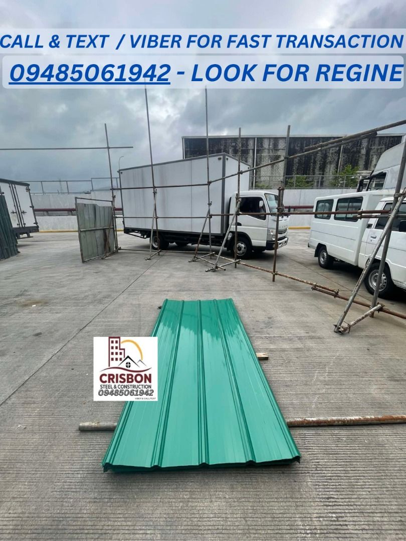 LONGSPAN RIBTYPE / CORRUGATED / TILESPAN (Category: Construction & Building Materials) located in Dasmarinas. Submitted by reginepons (Listing ID 1459543646, Image 3). Description: LONG SPAN ROOFING We offer fast delivery service!!! 2- 3 working days lead time after order ♦️PRE-PAINTED ROOFING *rib type *corrugated *tile span ♦️ROOFING ACC'S *colored plain sheet *gutter *flashing *ridge roll *insulation foam *texscrew 📍Ready made roofs also avai