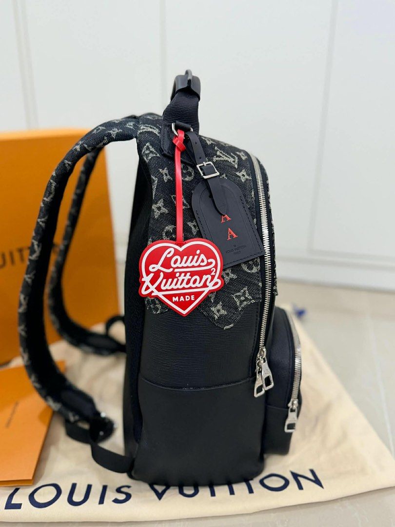 Louis Vuitton Monogram Denim LV Made Backpack (Category: Luxury Bags & Wallets) located in Rizal. Submitted by shairah08 (Listing ID 1459636510, Image 2). Description: - Authentic Louis Vuitton backpack - Iconic monogram denim with leather accents - Multiple storage pockets - Adjustable, padded straps for comfort - Includes original dust bag and box - Made in France - Louis Vuitton x Nigo - Multi Pocket Backpack - Light used complete with receipt