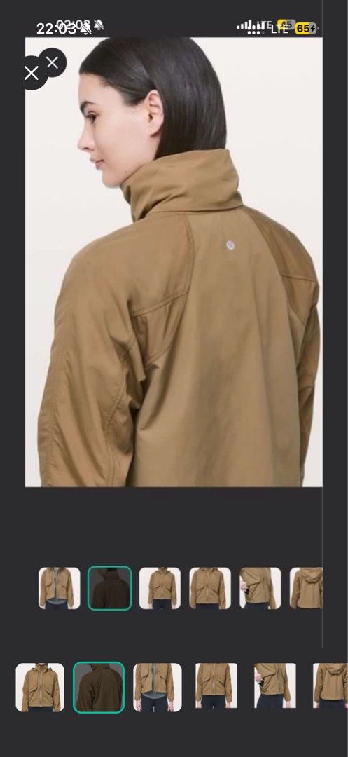 99% new 原價1280 orginal 1280!! Lululemon always effortless jacket lululemon （分類：外套及戶外衣服）位於 Hong Kong。 由 lululemonseller 提交（商品編號 1459628687，圖片 2）。簡介： 洗過 冇着過 washed never wear always effortless jacket lululemon 罕有顏色! Size 4 ONLY 只有4號 必買 防水外套擋風外套 water resistant water wind resistant! 請看清楚post所有圖片詳細資料購買前 please read all details and photo before purchase Frontier Colour! NO OTHER SIZE!! NO OTHER COLOUR!! 不會有其他尺碼 不會有其他顏色 Size 4 ONLY!! should be Frontier