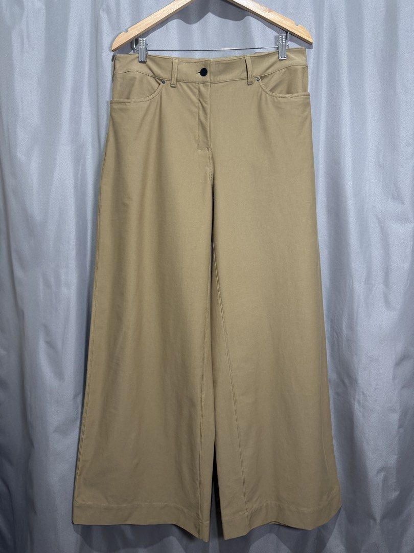 Lululemon City Sleek Utilitech Extra Wide Leg Pants (Category: Jeans) located in Meycauayan. Submitted by itstimothrifts (Listing ID 1459649623, Image 2). Description: Lululemon City Sleek Utilitech Extra Wide Leg Pants Excellent Condition Cut maintag L on tag Actual Width 34 Length 43 Leg Opening 12 Front Rise 14 .