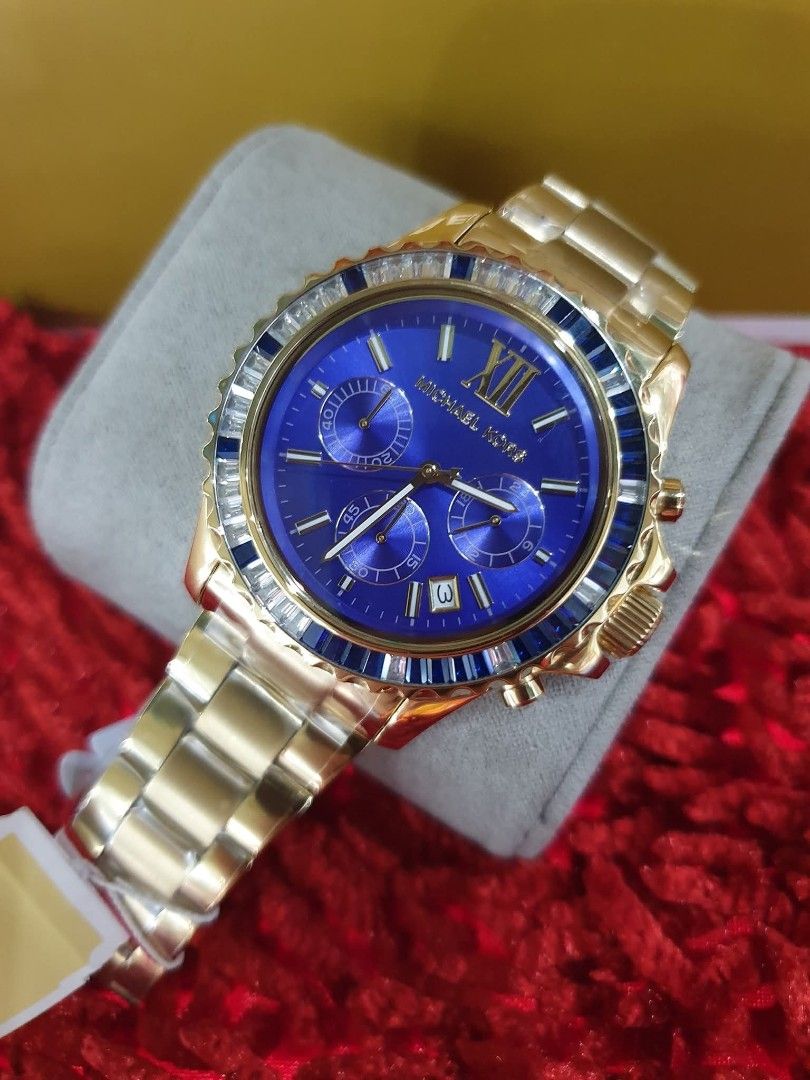 M K watch (Category: Women's Watches) located in Manila. Submitted by lynn-watchesshop (Listing ID 1459593342, Image 2). Description: Everest M K blue saphire stone movable chronograph protected by saphire glass😍😍😍.