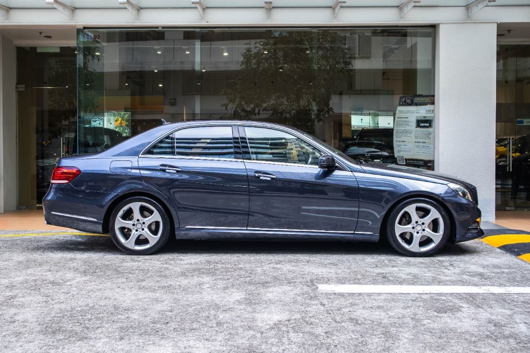 Mercedes-Benz Class E250 (COE till 04/2035) Auto (Category: Used Cars) located in Singapore. Submitted by vinsautogroup (Listing ID 1459573769, Image 2). Description: Consignment Unit Vehicle Features: 4 cylinder turbocharged petrol, 1991cc, around 210PS, torque 350Nm. Rear wheel drive, 7 speed automatic. Accessories: Audiophilic Audio & Soundproofing Upgrades Ethos Widescreen Android 14' display Full exterior respray in factory Covelline Blue Wh