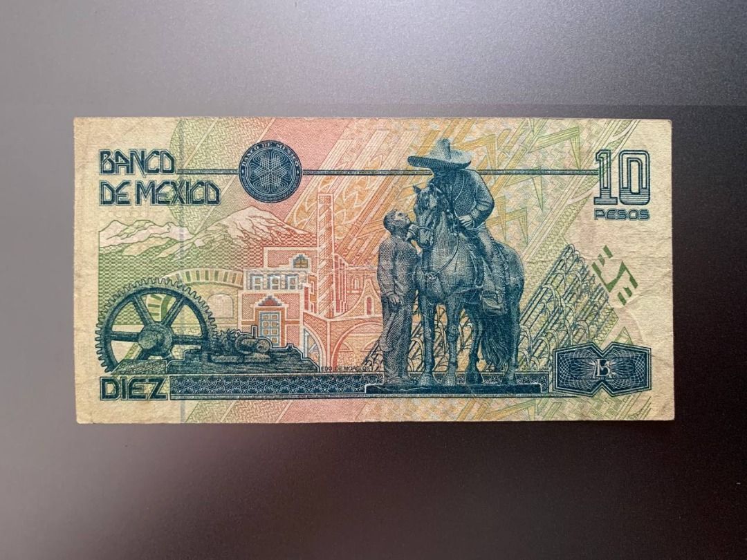 Mexico 10 Pesos Banknote (Category: Currency) located in Indang. Submitted by vykolektor (Listing ID 1459611071, Image 2). Description: Mexico 10 pesos Condition in photos.