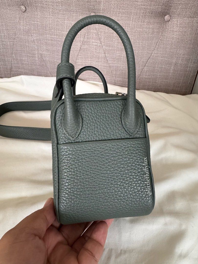 MINI LINDY (Category: Luxury Bags & Wallets) located in Pasig City. Submitted by littlefluffylux (Listing ID 1459572146, Image 2). Description: - Mini Lindy - Color: Vert Amande - Palladium Hardware Condition: Pre-loved/ please see photos for actual condition ‼️not guaranteed RFS: Decluttering 📸 Actual item and photos posted. Please feel free to message me for measurements, additional photos. For serious buyers only. Please inspect all photos ca