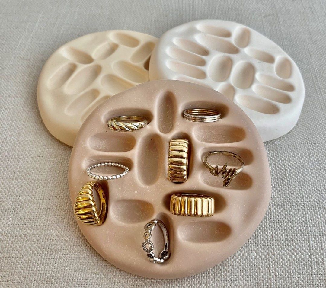 Minimalist Ceramic Ring Holder Tray (Category: Other Accessories) located in Manila. Submitted by sheilanoel1212 (Listing ID 1459596887, Image 2). Description: Soft Minimalist Indented Jewelry Tray Crafted with a clean, organic aesthetic, this minimalist ceramic ring organizer features smooth, sculptured indentations designed to hold and display your favorite rings and delicate accessories seamlessly. Its subtle, neutral tone and tactile, rounded