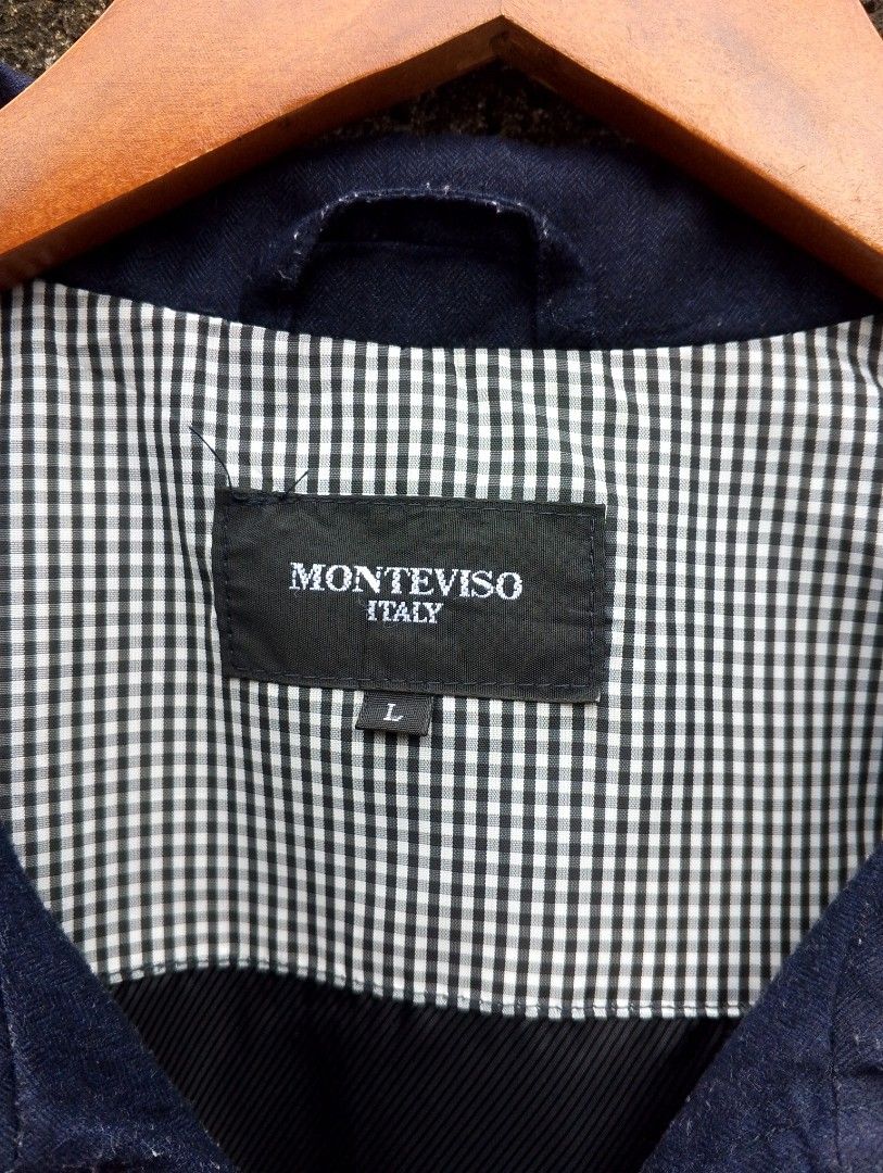 MONTEVISO ITALY Harrington Jacket (Category: Coats, Jackets and Outerwear) located in Baliuag. Submitted by retrovault83 (Listing ID 1459579815, Image 2). Description: ✨ Condition: 9.5–10/10 – Excellent Preloved Condition Width: 20 Length: 29 ✅ Condition Notes: • No stains • No major flaws • Ready to wear ⚠️The last photo shows a missing snap button or eyelet fastener on the sleeve cuff, leaving a small torn hole through the fabric where the hard