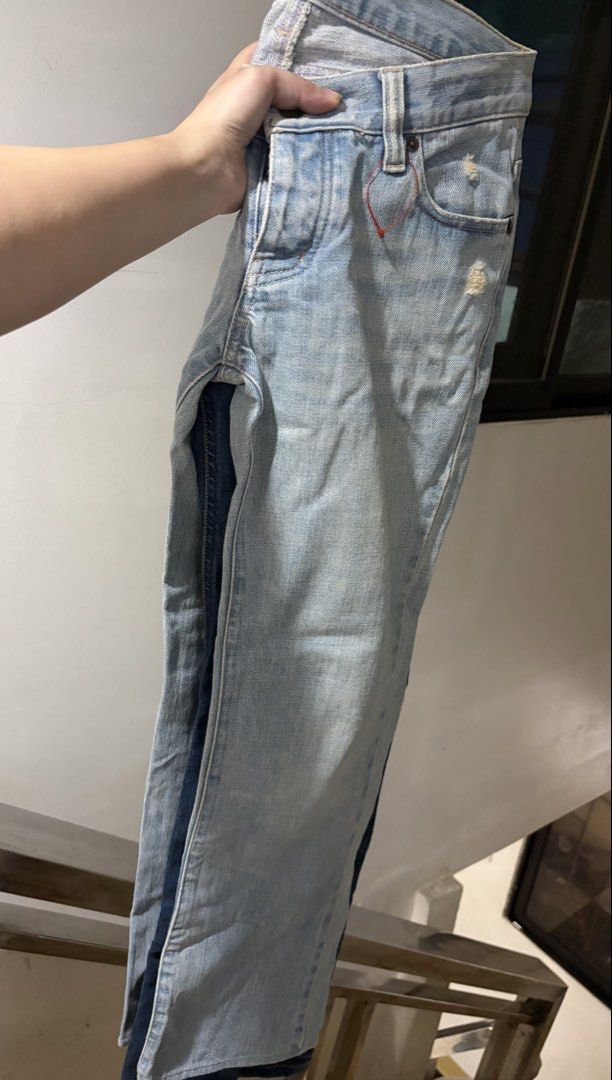M&S Blue Denim and Jill Stuart Jeans (Category: Jeans) located in Caloocan City. Submitted by effervescent_ (Listing ID 1459500503, Image 3). Description: * Two pairs of denim jeans. * Jeans 1: Marks and Spenser in Small size with classic darker wash. Tags still attached. * Jeans 2: Jill Stuart in Size 4 or small in very good condition. Lighter wash denim with trendy distressed details. * Perfect for versatile, casual everyday wear. For the M&S j