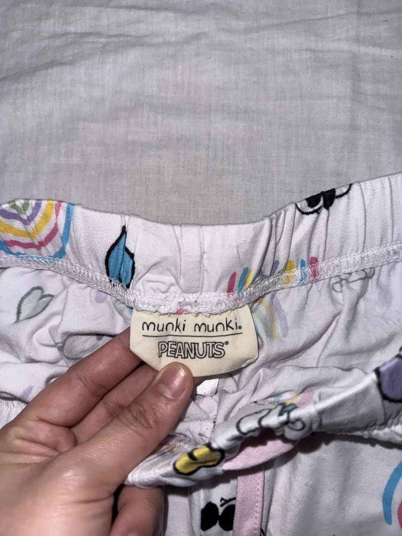 Munki Munki Peanuts Snoopy Rainbow Pajama Shorts (Category: Shorts) located in Santa Ana. Submitted by fatikilla (Listing ID 1459567576, Image 2). Description: - Cute white pajama shorts - Fun Snoopy and rainbow print - Elastic waistband with pink drawstring - Super comfy for lounging or sleeping - Great for any Peanuts fan!.