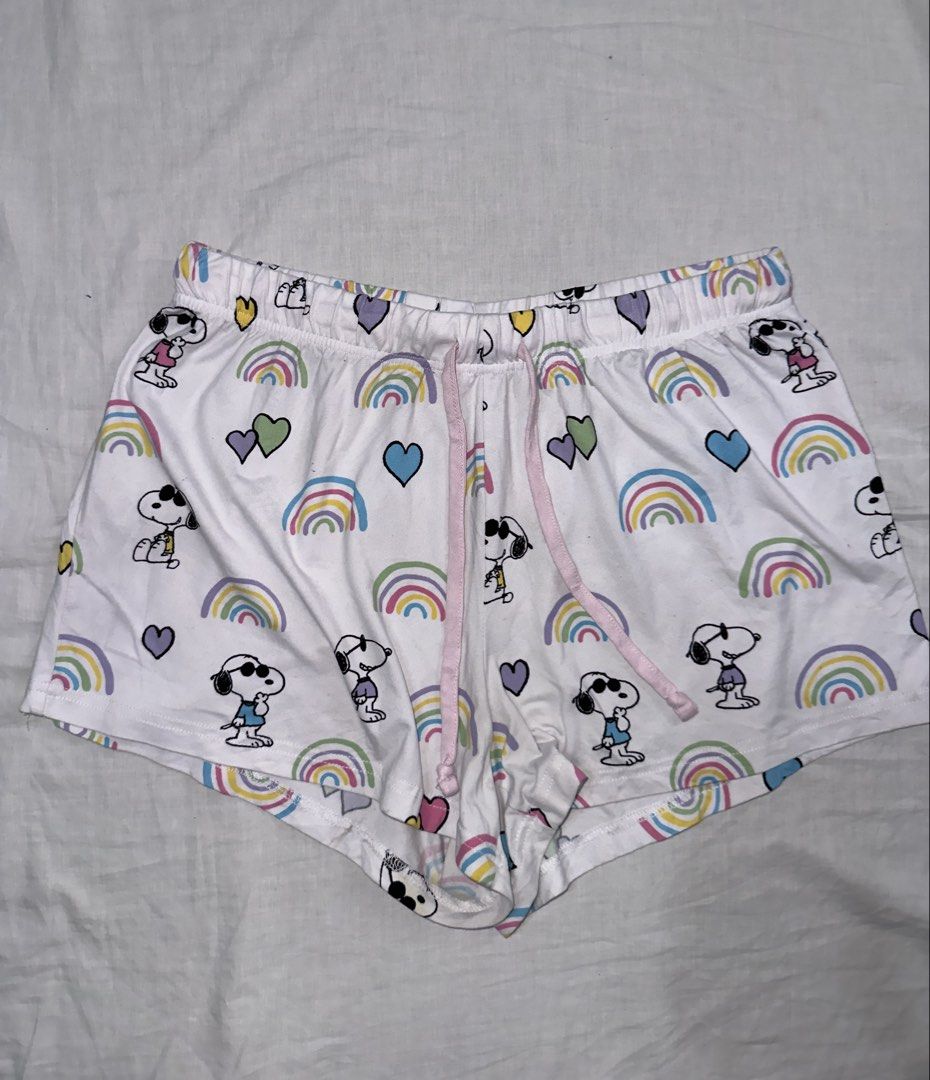 Munki Munki Peanuts Snoopy Rainbow Pajama Shorts (Category: Shorts) located in Santa Ana. Submitted by fatikilla (Listing ID 1459567576, Image 1). Description: - Cute white pajama shorts - Fun Snoopy and rainbow print - Elastic waistband with pink drawstring - Super comfy for lounging or sleeping - Great for any Peanuts fan!.