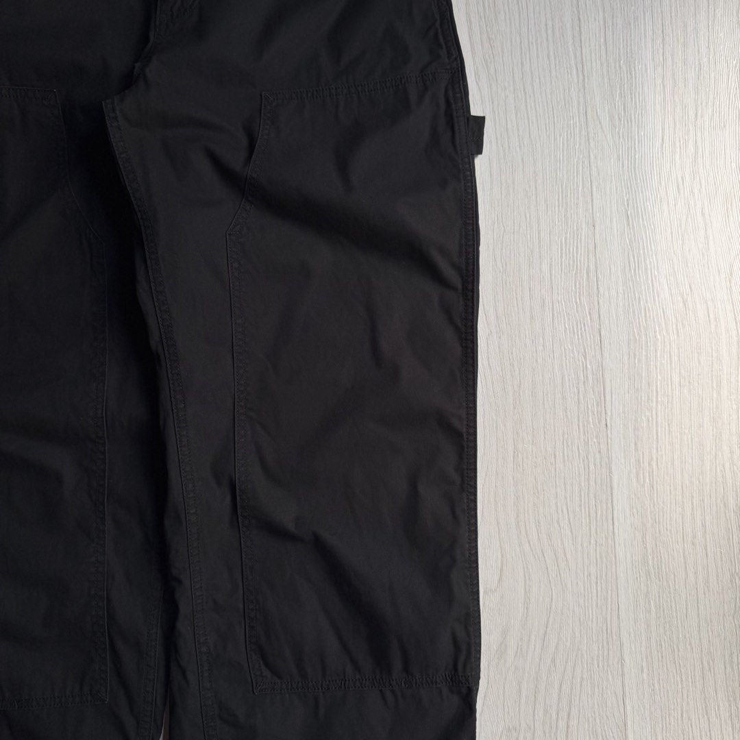 Musinsa Standard Double-knee carpenter pants (Category: Jeans) located in Zamboanga. Submitted by rustic.rev (Listing ID 1459520088, Image 3). Description: Musinsa Standard Double-knee carpenter pants Very good condition, no flaws. Tagged: 32” fits 33” Measurements: Waist: 16.5” Front rise: 12.5” Thigh: 14” Leg opening: 9.5” Inseam: 29” Outseam: 40.7” ₱1,290 + sf.